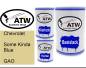 Preview: Chevrolet, Some Kinda Blue, GAO: 500ml Lackdose + 500ml Klarlack + 250ml Härter - Set, von ATW Autoteile West.